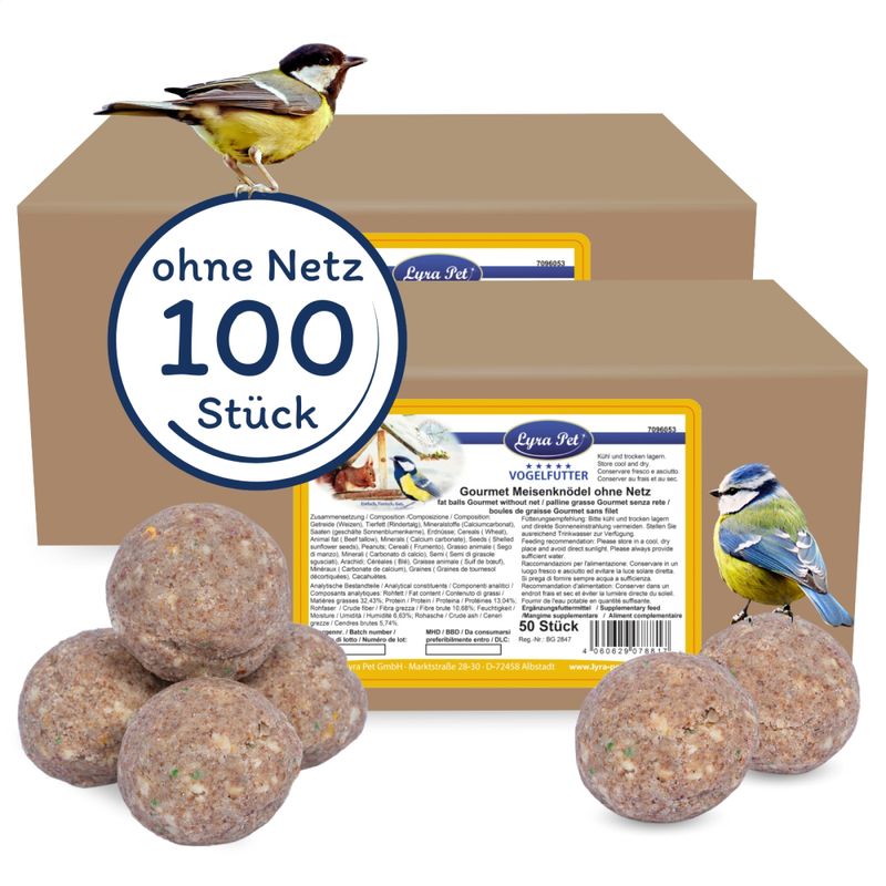Lyra Pet® Gourmet Boulettes de mésanges sans coquille sans filet