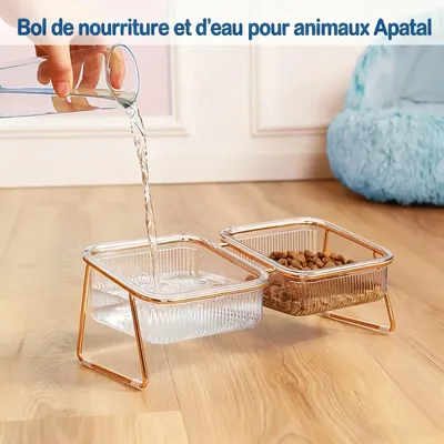 ZooVenture Incliné Ensemble de gamelles surélevées pour chats