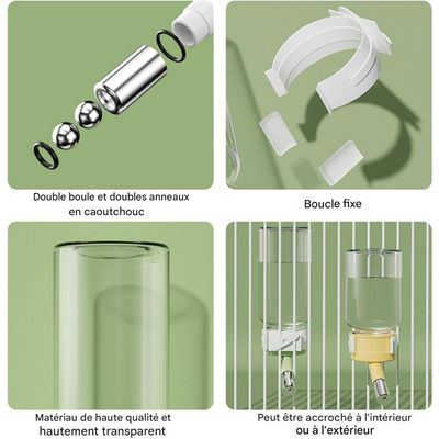 ZooVenture Suspendu Distributeur Eau Pour Lapin Et Hamster