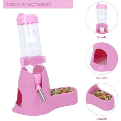 ZooVenture Dispensador de agua automático colgante 3 en 1 para hámsteres