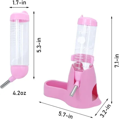 ZooVenture Distributeur automatique d'eau suspendue 3 en 1 pour hamster