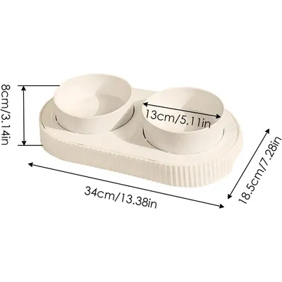 ZooVenture Double USB Chauffante Gamelle en Céramique pour chat et chien