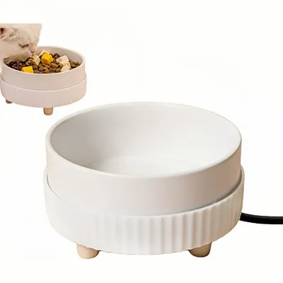 ZooVenture USB Chauffante Gamelle en Céramique pour Animaux Domestiques