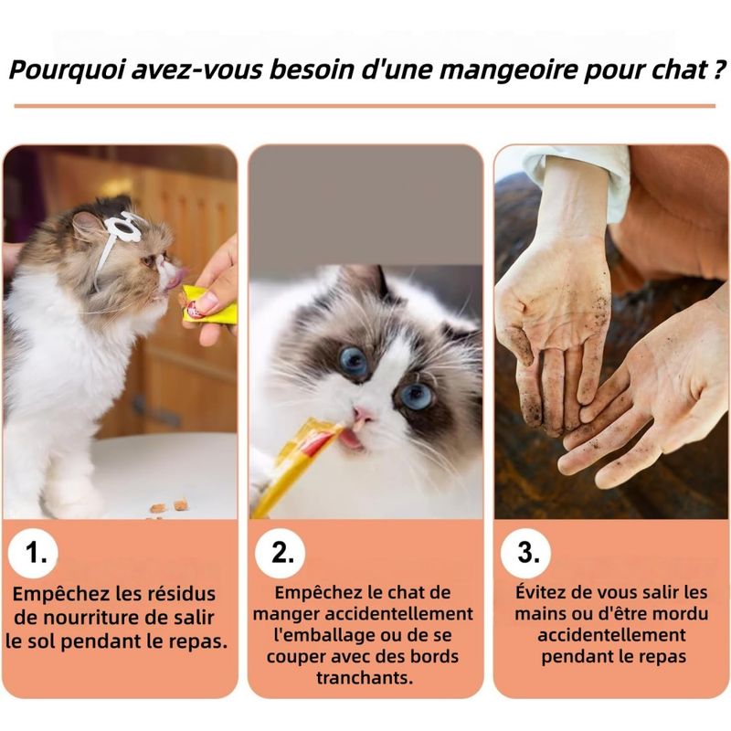 ZooVenture Pratique Mangeoires à Bande Pour Chat