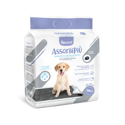 Record - Tapis Absorbants Assorbipiù pour Chiens et Chats au Charbon Actif