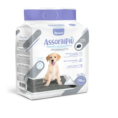 Record - Tapis Absorbants Assorbipiù pour Chiens et Chats au Charbon Actif