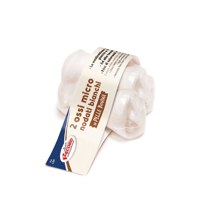 Record - 2 Micro Os Noués Blancs et Thermorétrécis pour Chiens