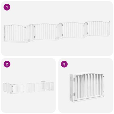 vidaXL Barrière en bois de peuplier pour chien