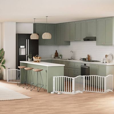vidaXL Barrière en bois de peuplier pour chien