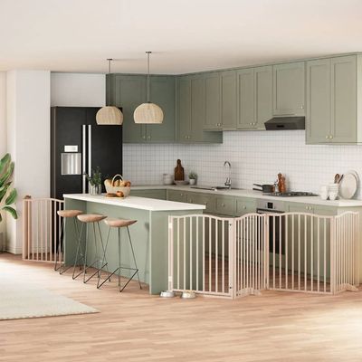 vidaXL Barrière en bois de peuplier pour chien