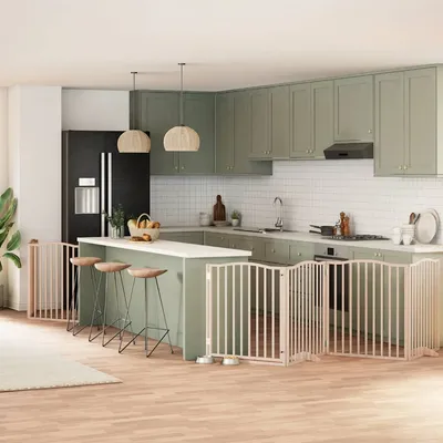 vidaXL Barrière en bois de peuplier pour chien