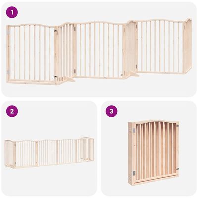 vidaXL Barrière en bois de peuplier pour chien