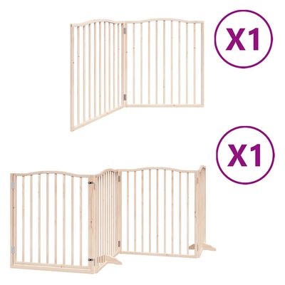 vidaXL Barrière en bois de peuplier pour chien
