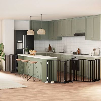 vidaXL Barrière en bois de peuplier pour chien