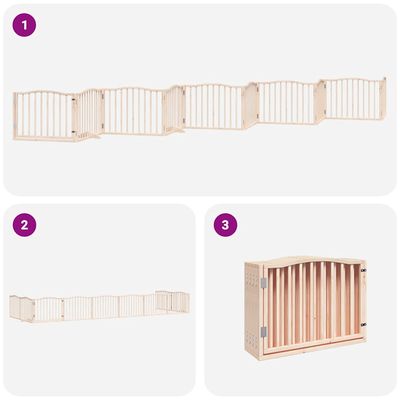 vidaXL Barrière en bois de peuplier pour chien