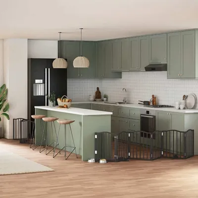 vidaXL Barrière en bois de peuplier pour chien