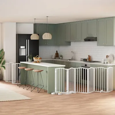 vidaXL Barrière en bois de peuplier pour chien