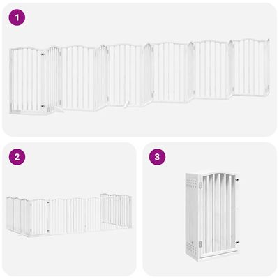 vidaXL Barrière en bois de peuplier pour chien