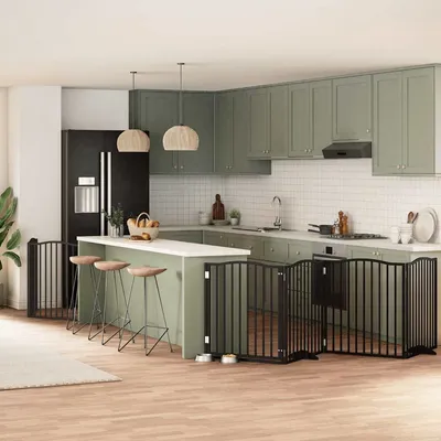 vidaXL Barrière en bois de peuplier pour chien