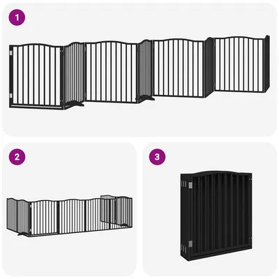 vidaXL Barrière en bois de peuplier pour chien