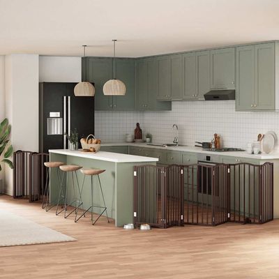 vidaXL Barrière en bois de peuplier pour chien