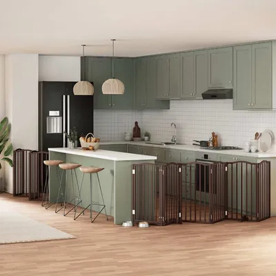 vidaXL Barrière en bois de peuplier pour chien