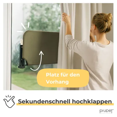 PiuPet® Katzenfensterliege I schwebend I Katzenbett bis 20 kg I Saugnäpfe