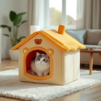 Pawzy Niche Velours pour Chat et Chien