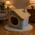 Pawzy Niche Velours pour Chat et Chien