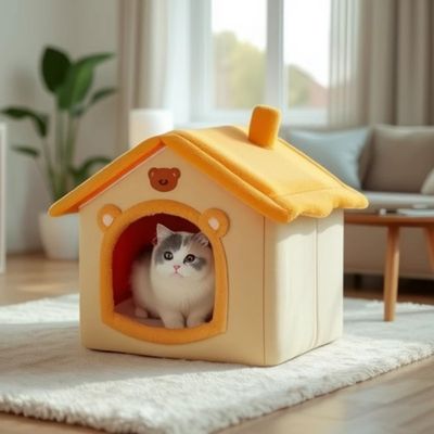 Pawzy Niche Velours pour Chat et Chien