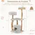 Giantex Arbre à Chat 5 Niveaux Bois Massif, Plateforme,2 Griffoirs en Jute