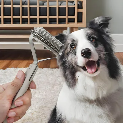 Brosse sous-poil | Peigne démêlant double face pour chien