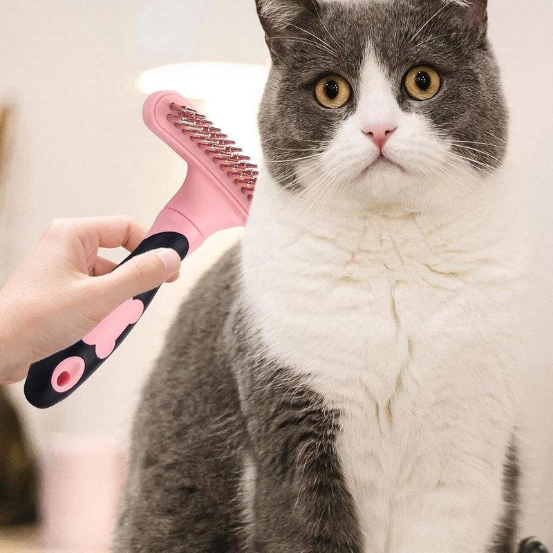 Brosse à double rangée pour chien