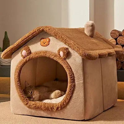 UAMLY Maison pour chat, avec coussin amovible