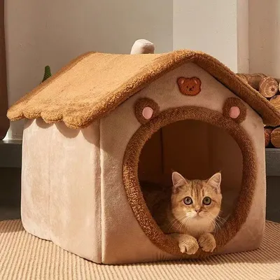 UAMLY Maison pour chat, avec coussin amovible