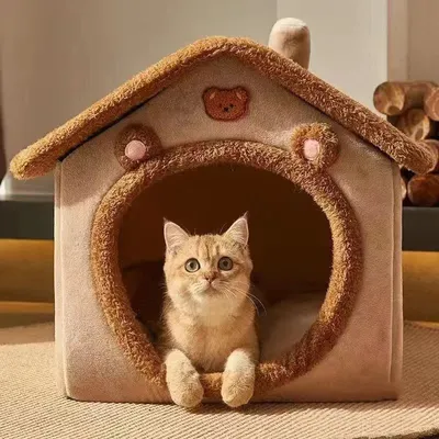 UAMLY Maison pour chat, avec coussin amovible