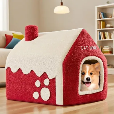 Lit d'hiver pour animaux, Maison de neige