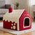 Lit d'hiver pour animaux, Maison de neige