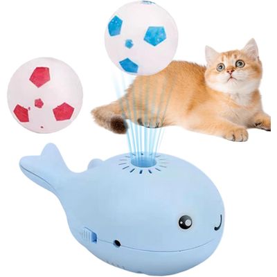 Balle de football flottante électrique en forme de baleine pour chat