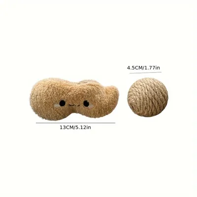 UAMLY Jouet pour chat en forme de cacahuète, avec des boules de sisal