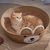 Lit pour chat en corde de rotin avec coussin