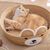 Lit pour chat en corde de rotin avec coussin
