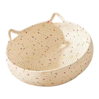 Lit tissé pour chat, panier rond pour chaton Lit tissé pour chat, panier rond pour chaton