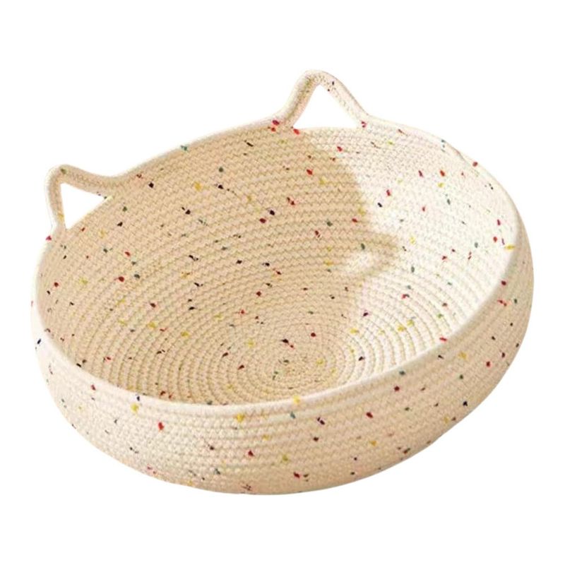 Lit tissé pour chat, panier rond pour chaton