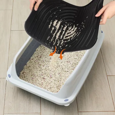 Tapis de litière en silicone pour chat