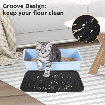 Tapis de litière en silicone pour chat