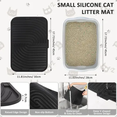 Tapis de litière en silicone pour chat