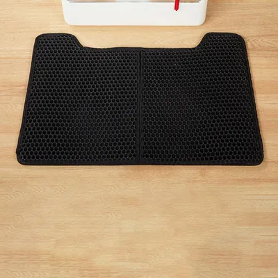 UAMLY Alfombrilla filtrante de doble capa para arena de gatos