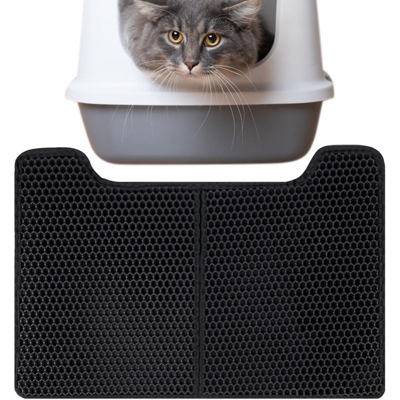 Tapis de litière pour chat filtrant à double couche