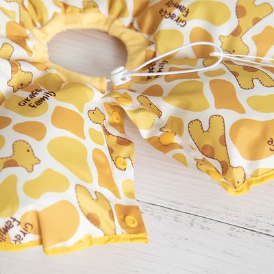 Collier de protection pour chien en forme de cône, jaune